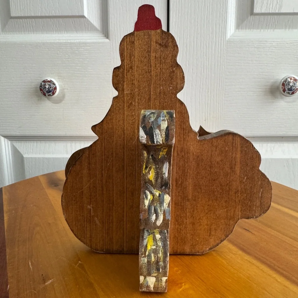 Wooden hand‎ painted rooster chicken folk art